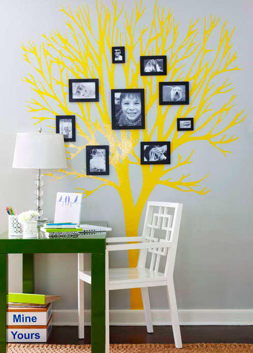 beautiful HD images - personal family photos shaped into a tree