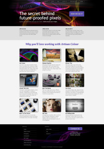 Artisan Colour Unwraps Shiny New Website - Homepage