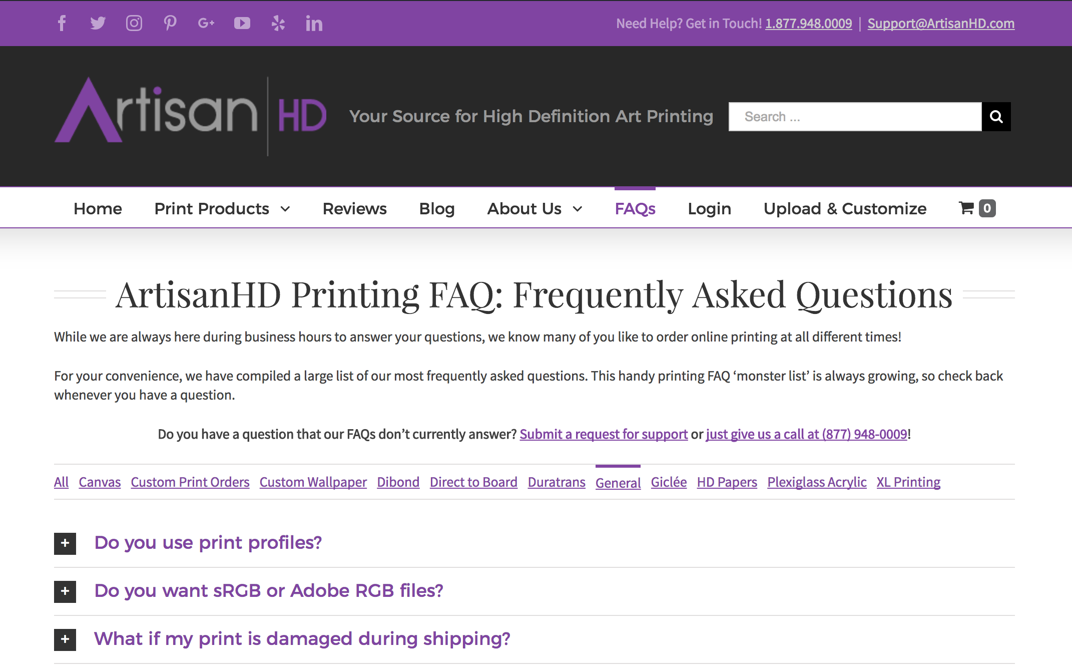 Frequently Asked Printing Questions