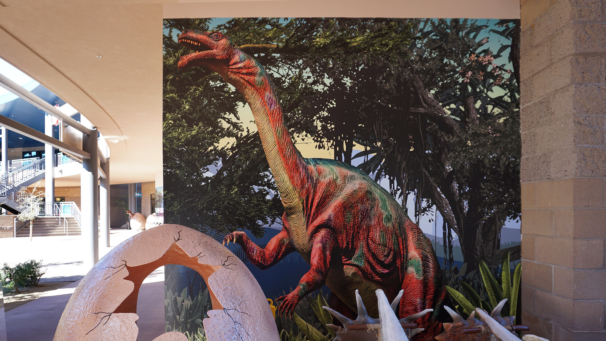 custom wall graphics exterior dinosaur