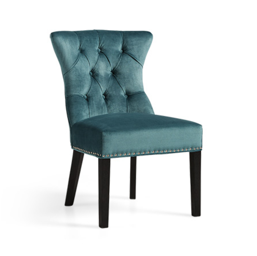 custom print decor blue chair