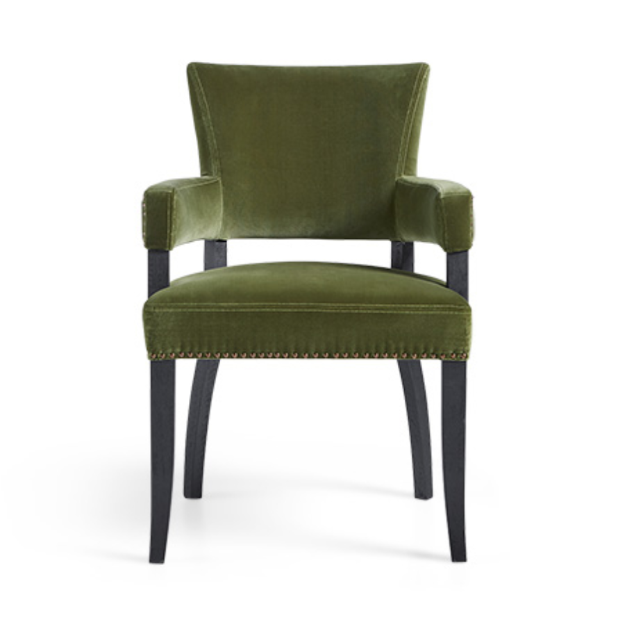 custom print decor green chair