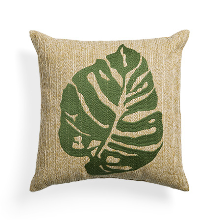 custom print decor green pillow