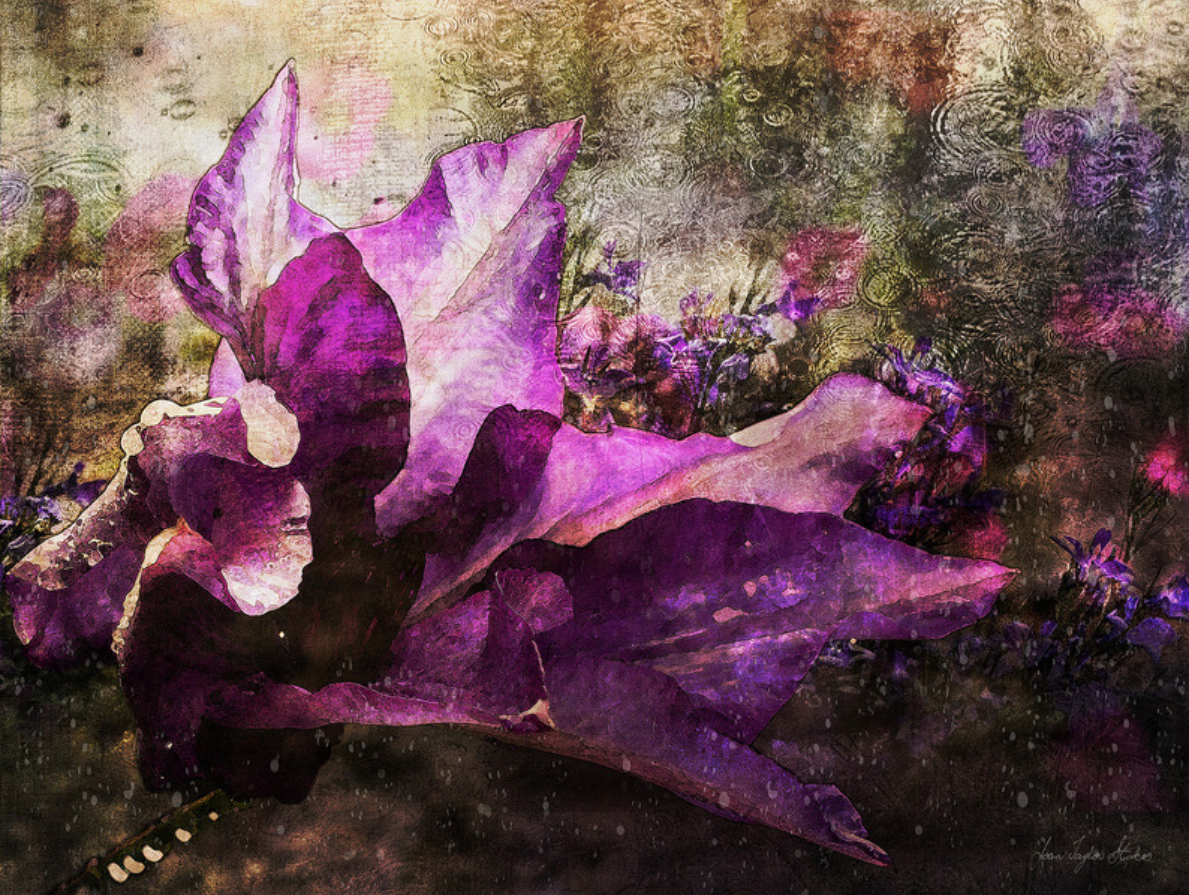 custom print decor purple flower artboja
