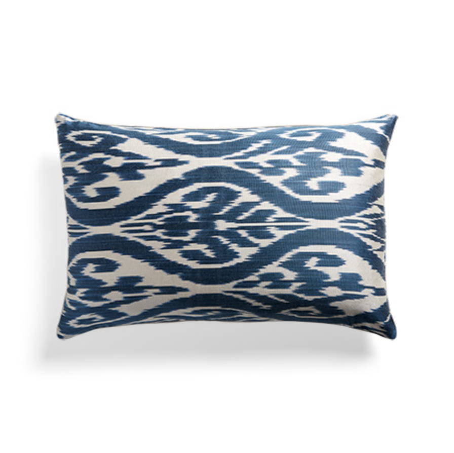 custom print decor blue pillow