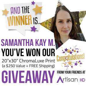 Samantha Kay M ChromaLuxe Giveaway Winner Announcement