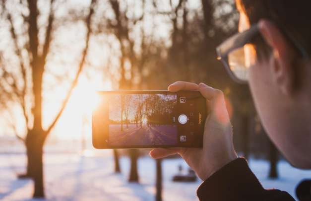 Smartphone vs. Digital Camera taking a picture with a smartphone web