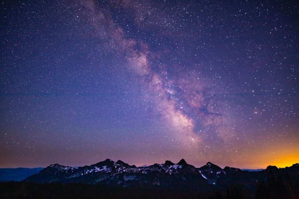 Milky Way over Tatoosh Range Photograph web