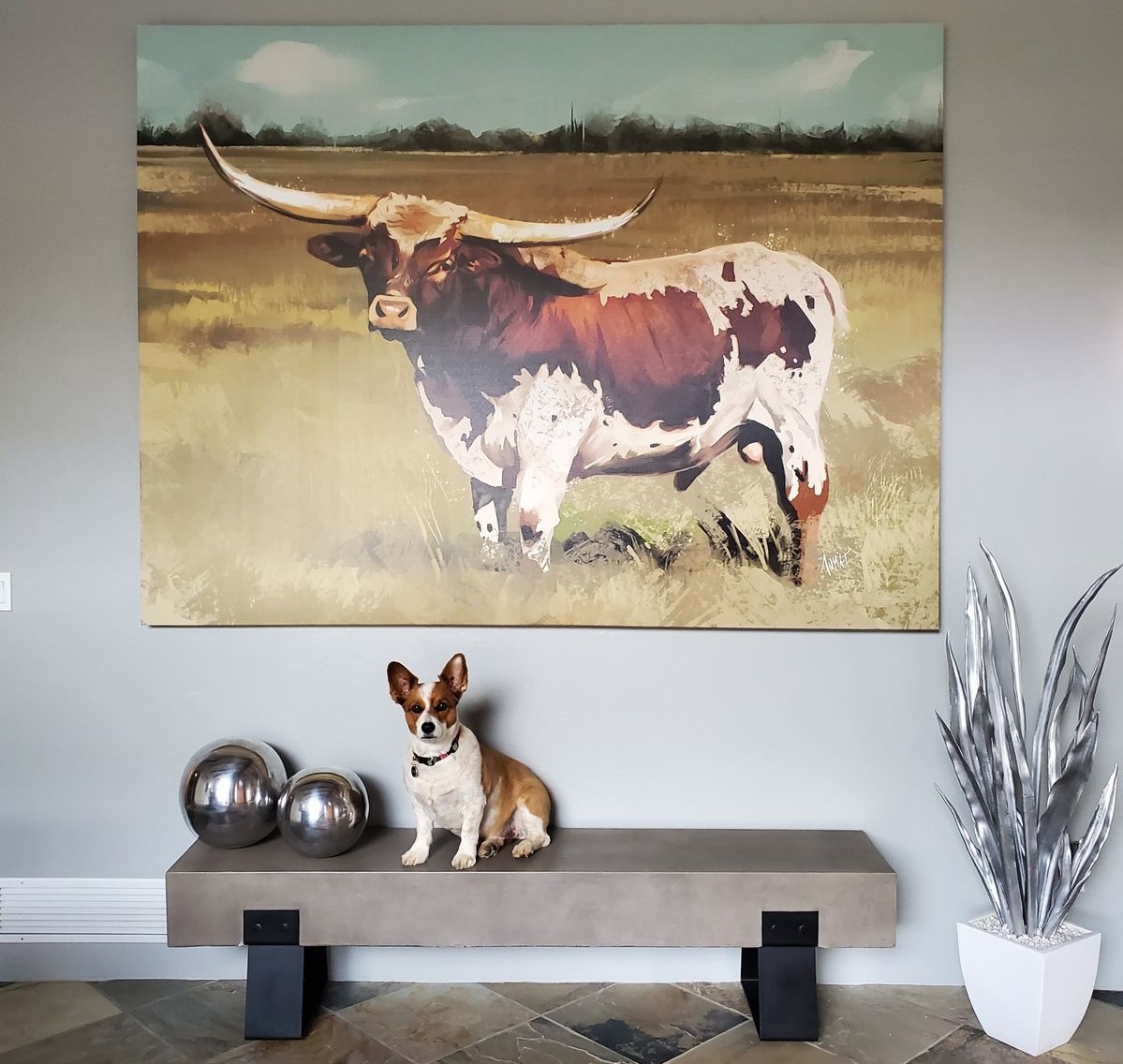 Bull large canvas custom print 1