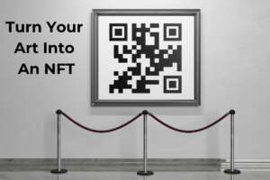 Art Gallery with QR code to display art as NFT