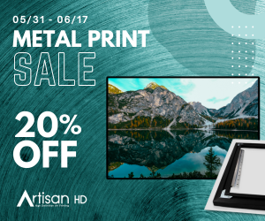 Use Promocode METAL24 to Save 20% When You Print Direct to Metal Prints with ArtisanHD's Professional Photo Printing