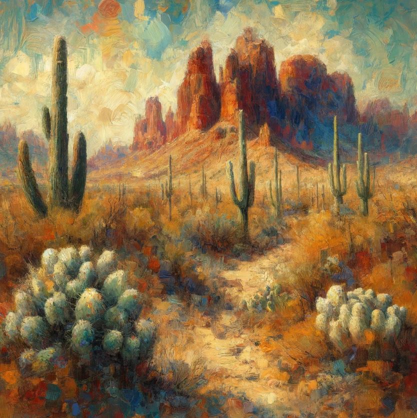AI Generated art of desert landscape